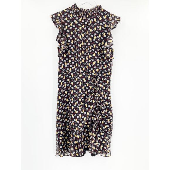 2/$30 Sam Edelman Black Multicolor Metallic High Neck Sleeveless Dress Size 8 - Picture 6 of 6